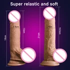 Большой мягкий фаллоимитатор, реалистичный пенис на присоске, лесбийский страпон, фаллоимитатор, огромный силиконовый фаллоимитатор, секс-игрушки для геев