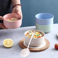 creative wheat straw soup bowls and plates tableware household food container kitchen tools wheat straw dinnerware dessert bowl