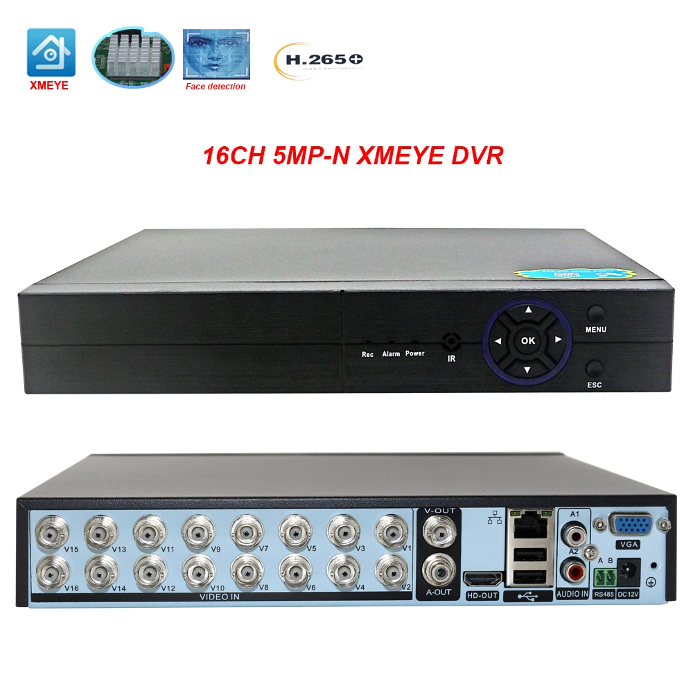 

CCTV AHD DVR 16Channel 16CH Hybrid DVR NVR 6 in 1 Video Recorder P2P Onvif For 1080P AHD TVI CVI XVI IP Analog Security Camera