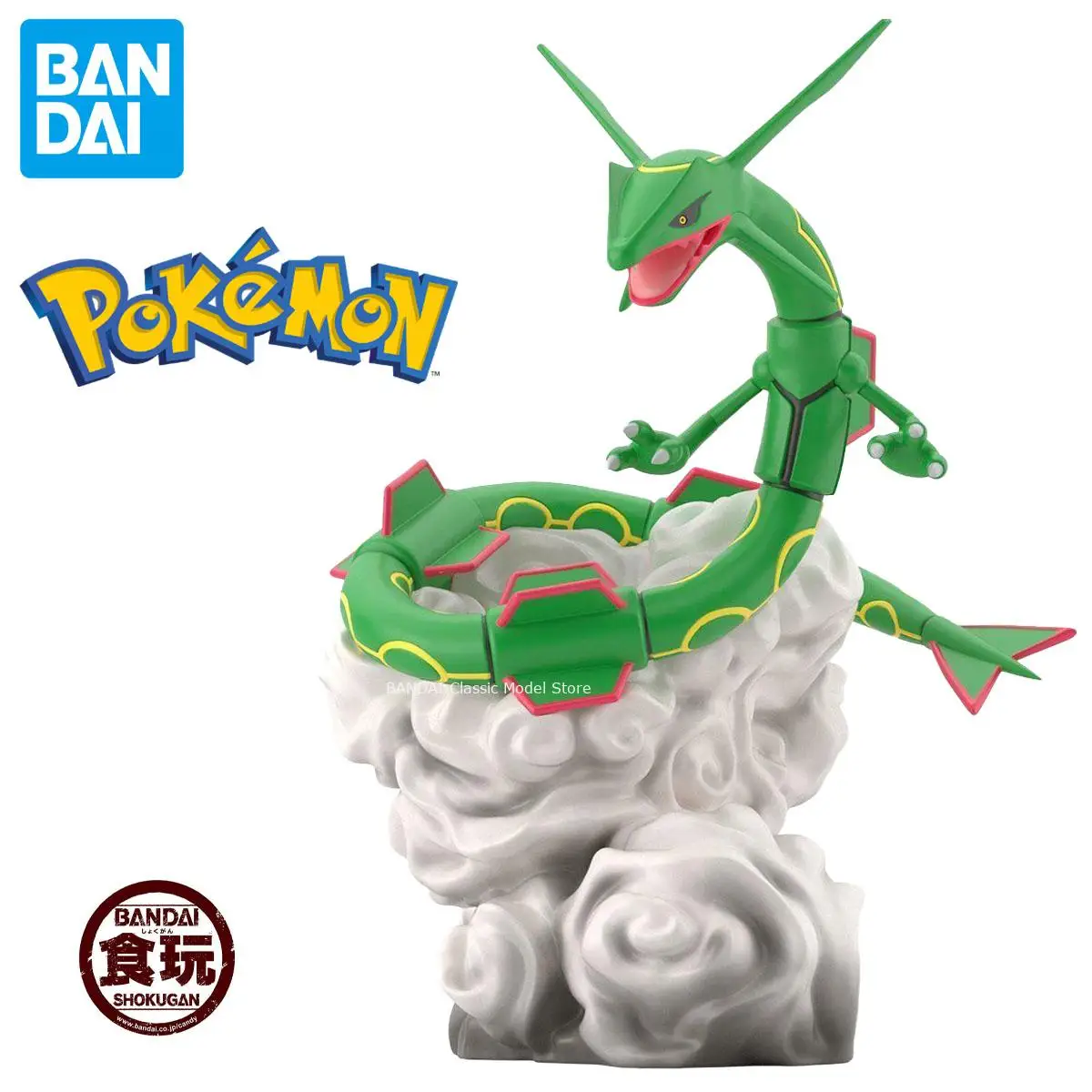 Фото Подлинная официальная оригинальная фигурка Bandai Pokemon Hoenn Scale World Rayquaza, аниме, Коллекционная модель куклы в штучной упаковке, игрушка №1