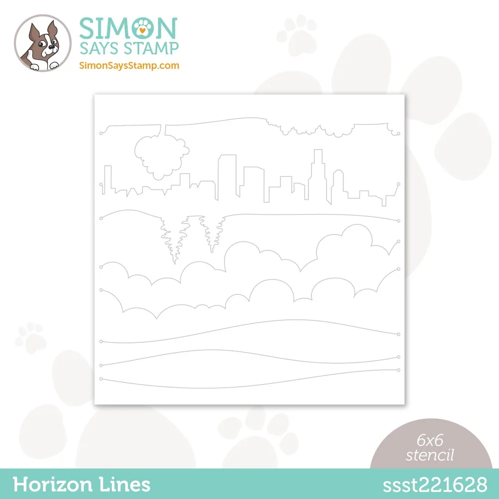 

New Arrival 2022 Horizon Lines Stencils for Scrapbooking Paper Making Embossing Frame Card Craft no Clear Stamp Cutting Dies
