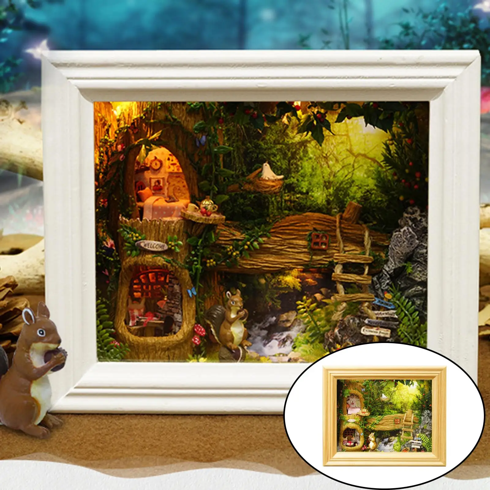 

DIY Nut Station Photo Frame Template Miniature Doll House Template