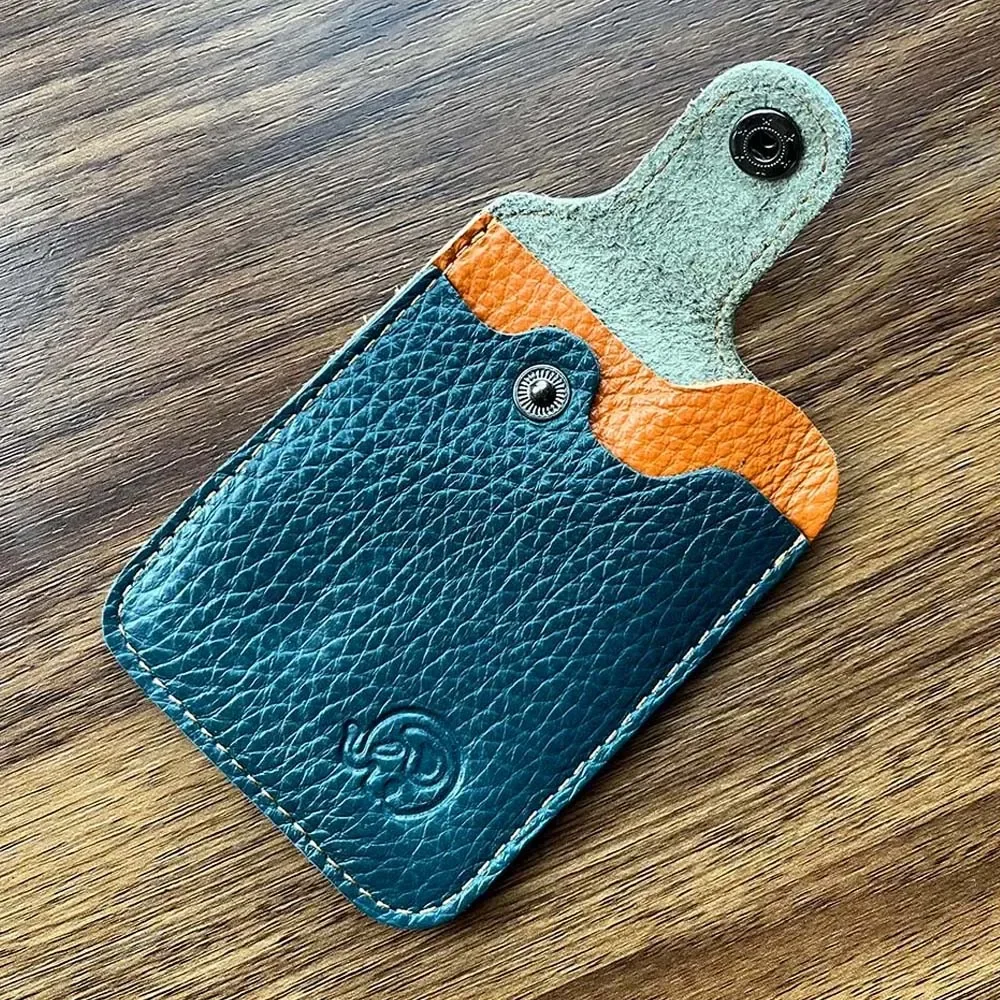 Тонкий держатель для карт из воловьей кожи держателя банковских кожаный чехол