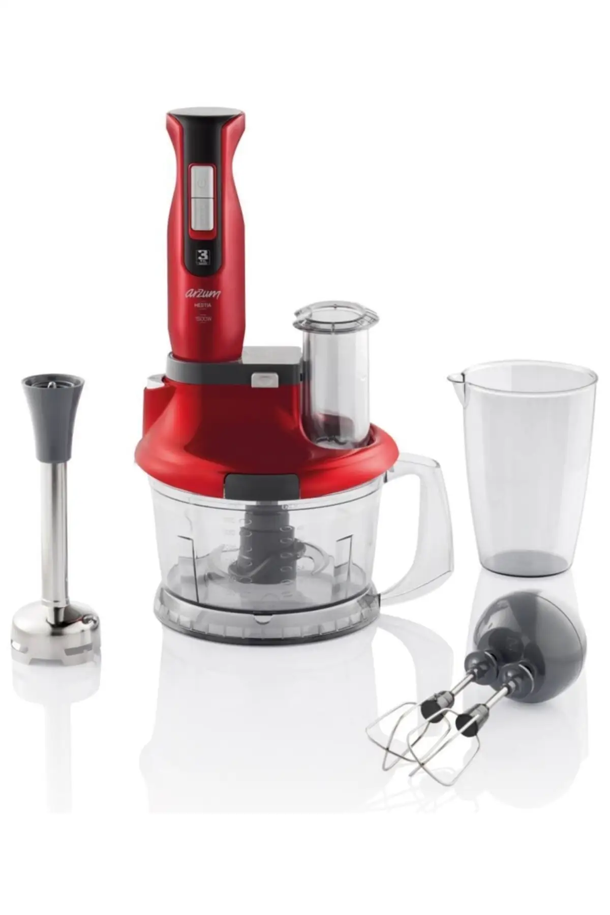 Ar1058 Hestia 1500 Watt Multi Blender Set-Pomegranate
