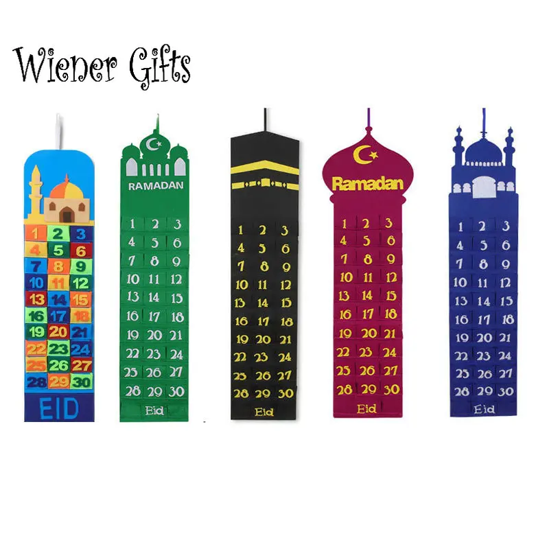 

Newest Eid Mubarak 30days Advent Calendar Hanging Felt Countdown Calendar Islamic Ramadan Decoration Eid Ramadan Mubarak Gifts