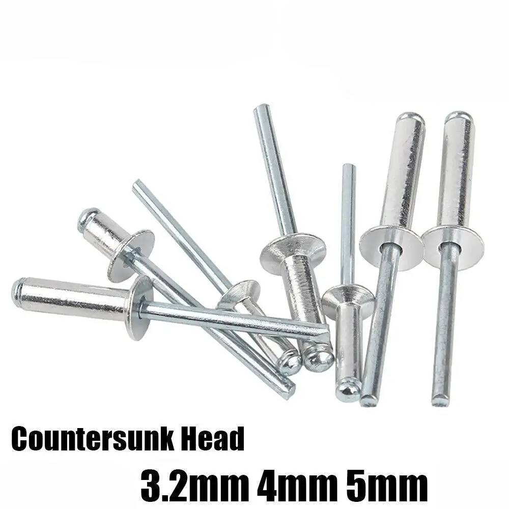 

100pcs Durable Aluminium 3.2mm 4mm 5mm Nails Hardware Screws Mushroon Head Mandrel Rivets Blind Pop Rivets