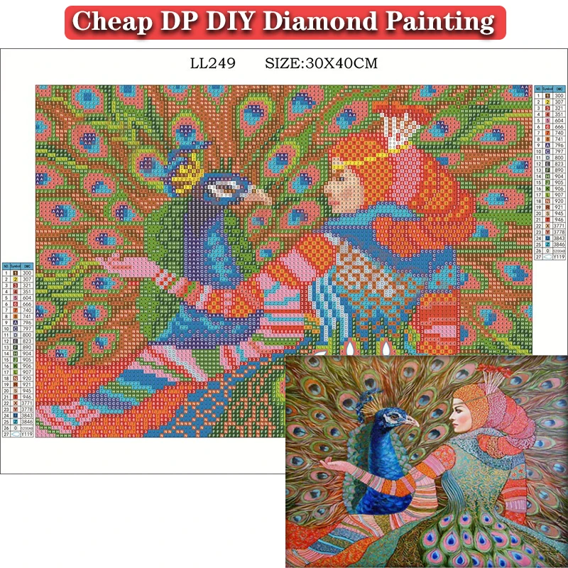 

5D DIY Diamond Painting Scenery Elephant Peacock Embroidery Mosaic Kits Full Round Diamond Rhinestone Pictures Home Decor Gifts