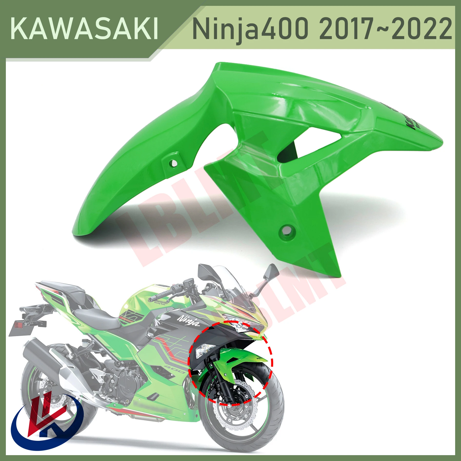 

Front Wheel Fender Mudguard Tire Splash Guard Fairing For Kawasaki ninjia 400 Ninja400 EX400 Z400 2017 2018 2019 2020 2021 2022