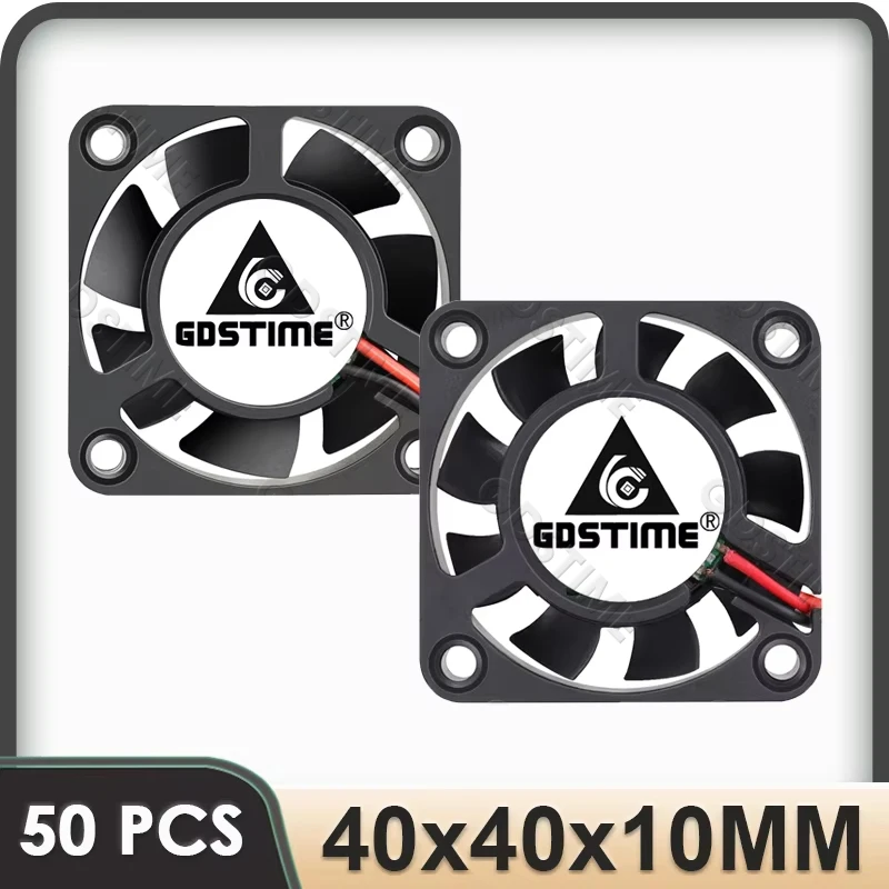 50 шт. Gdstime 4010 двойной шариковый бесщеточный охлаждающий вентилятор 40x10 мм DC 5 В/12