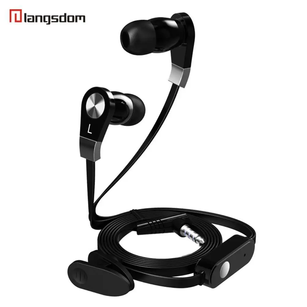 

Наушники-вкладыши Langsdom JM02 с проводным управлением, Hi-Fi басовая гарнитура со встроенным микрофоном, игровые наушники с разъемом 3,5 мм