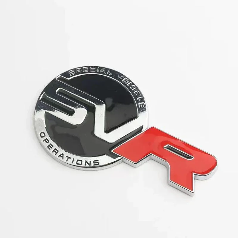 

3d металлический черный, красный логотип SVR, эмблема, значок багажника автомобиля, наклейка для Land Rover Range Rover Sport L494 494 SVR, наклейка, аксессуары