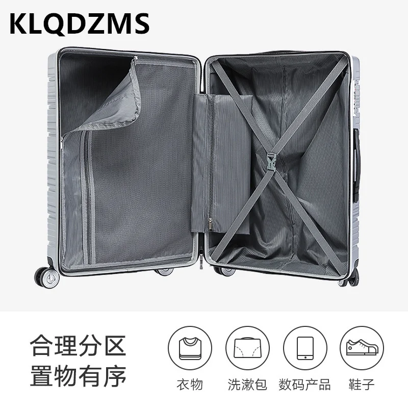 KLQDZMS Universal Wheel 20 Inch Multifunctional Tablet Stand Luggage Unisex Password Boarding Suitcase Student Storage Box