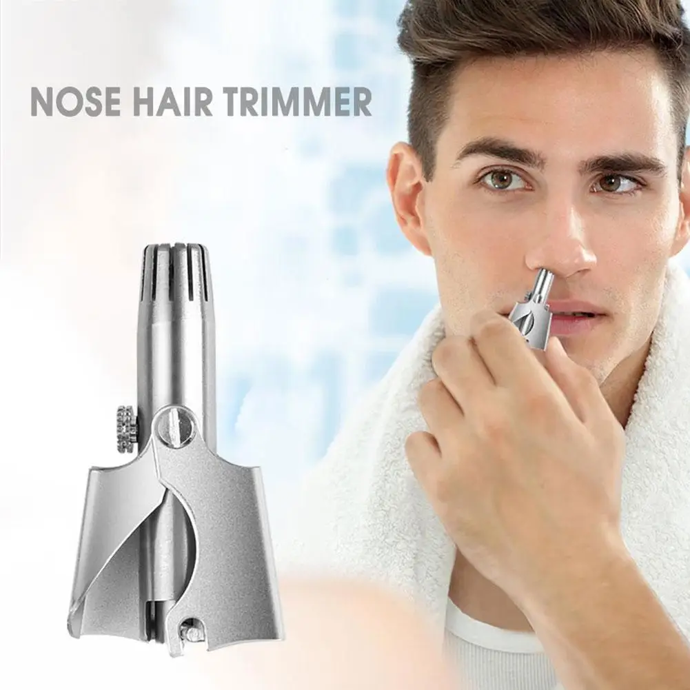 

Nose Hair Trimmer Portable Vibrissa Manual Nose Shaver Hair Portable Washable Steel Nasal Cutter Nose Trimmer I2y2