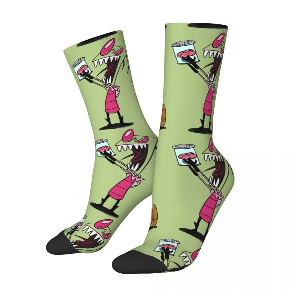 

Hip Hop Retro Zim Harvests Crazy Men's Compression Socks Unisex Rockos Modern Life Harajuku Pattern Printed Happy Crew Sock
