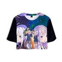 2022lianshuo new spring and autumn hot sale womens short suits fashion casual tops trendy anime print ladies sexy t shirts