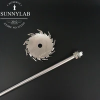 1pcs 3cm 10cm lab stainless steel dispersion plate paddle dispersion disk with agitating stirring rod