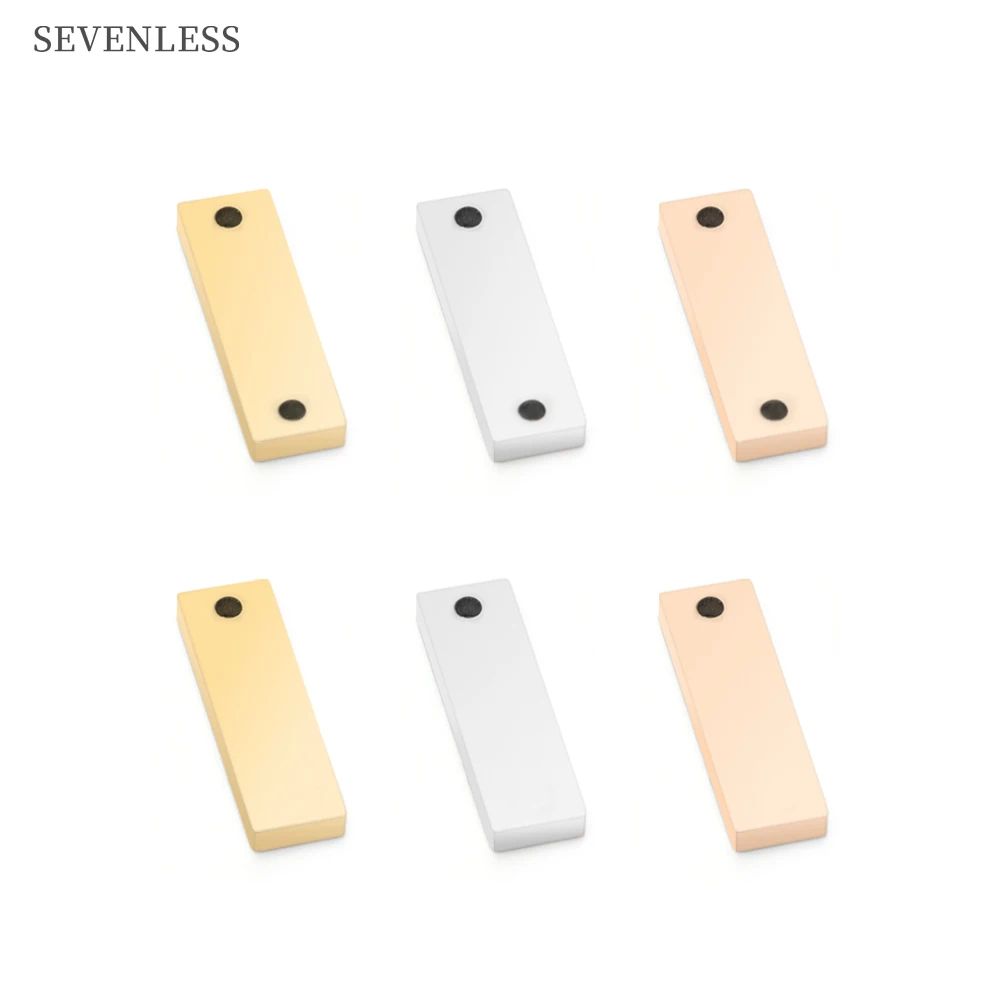 

SEVENLESS 10pcs / set high quality stainless steel mirror polished Bracelet connector Gold Jewelry Charm Necklace DIY Pendant