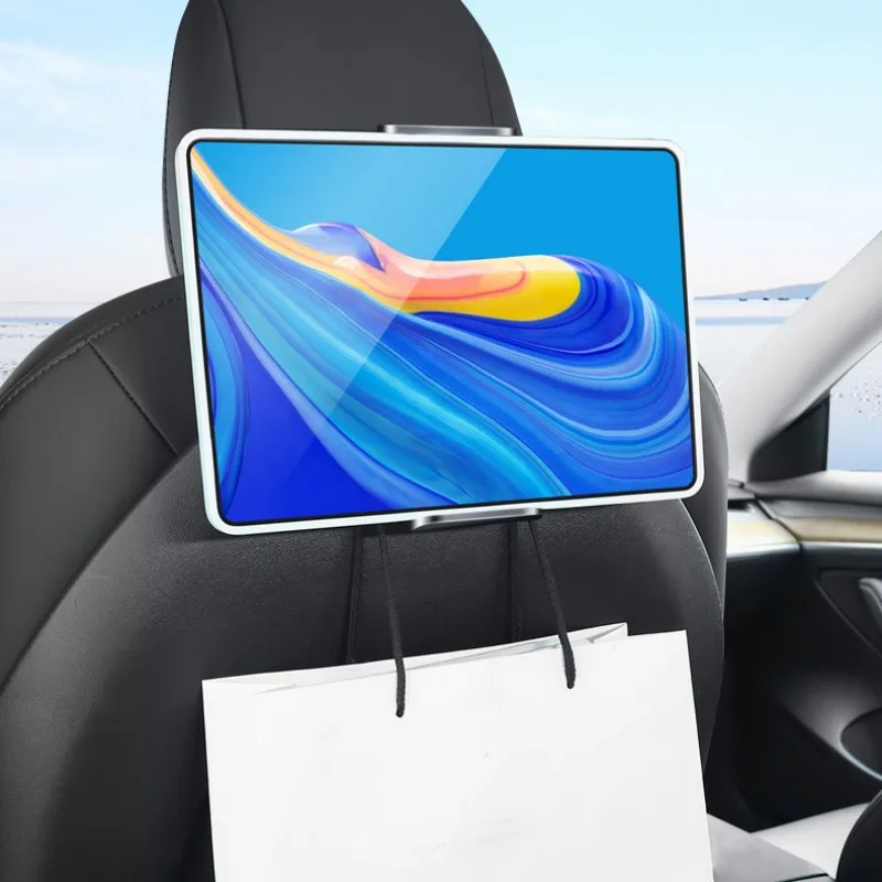 

For Tesla Model 3 Y Back Seat Phone Holder Hook 360 Degree Rotate Stand Auto Headrest Bracket For Tablet PC iPad Mini Support