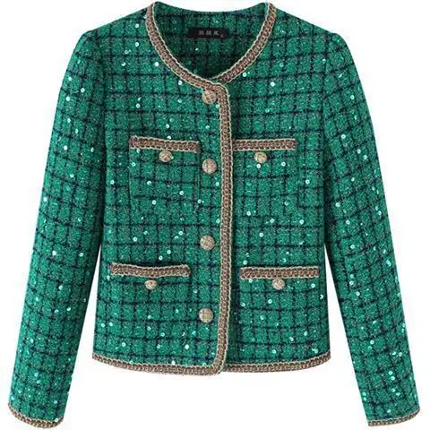 

Coat Women's Jacket Heavy Industry 2022 Spring And Autumn New High-End Green