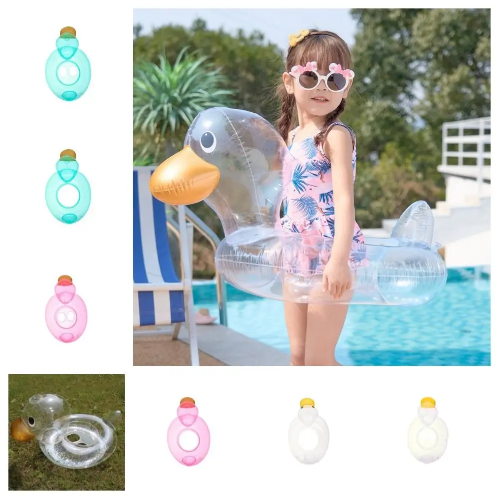 

Sequin Floating Transparent Childrens Duck Swimming Ring with Seat Water Play Games Seat Girls Glitter Swimming Pool Ring