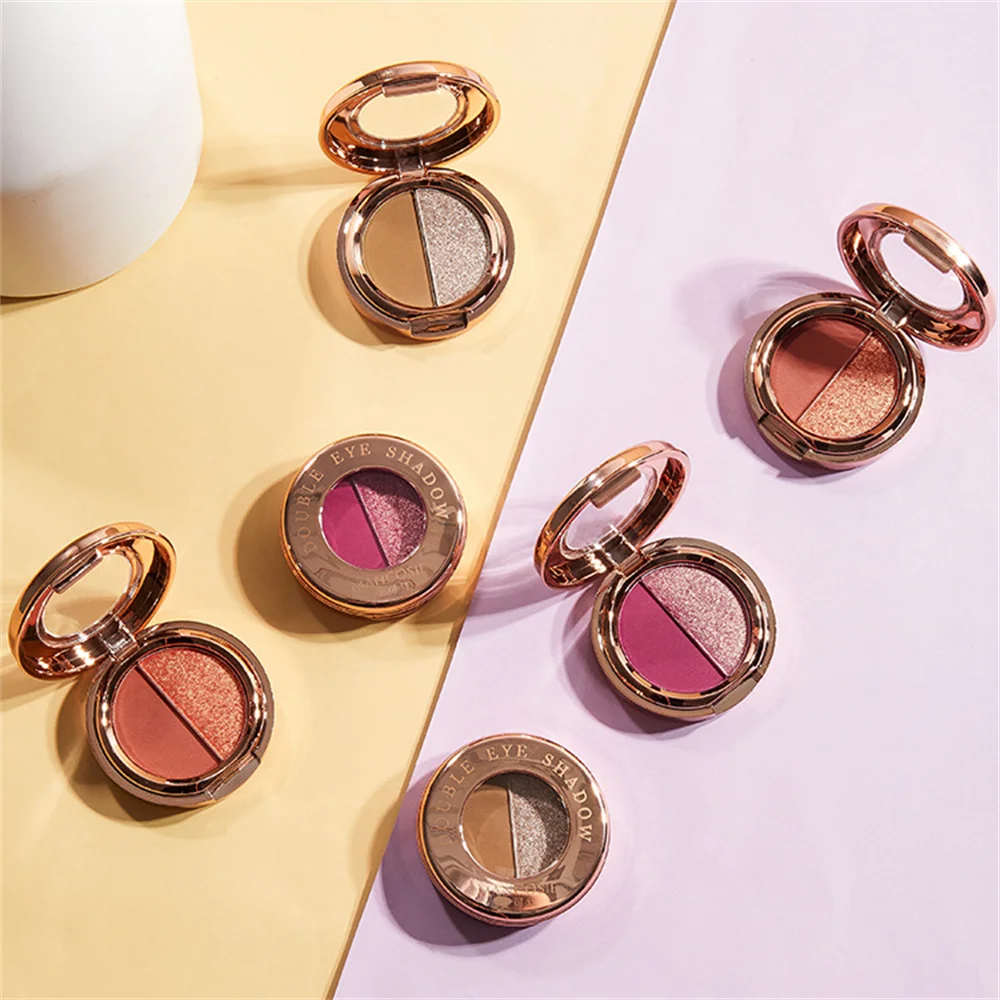 2022 двухцветные s Мерцающие Тени Для Век Перламутровые тыквы матовые блестящие