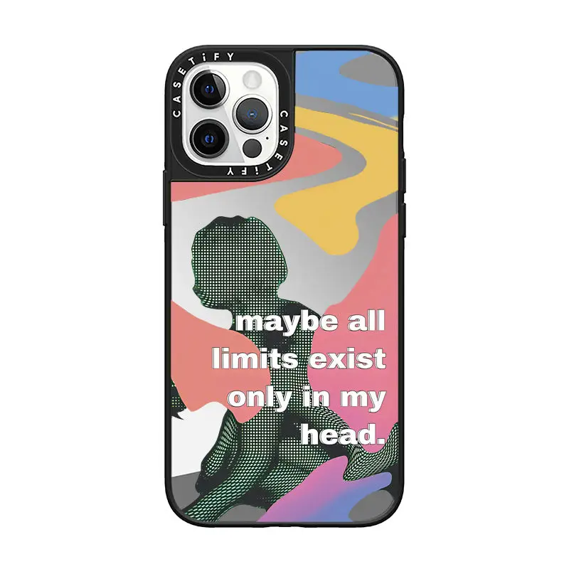 

CASETIFY Psychedelic Love Quality Mirror Cases for IPhone 11Pro Max 12Pro Max 13Pro 14Plus 14Pro Max Shockproof Hard Cover D0411