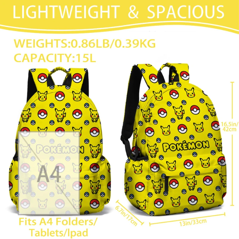 

Pokemon shoulder backpack pencil pouch Pikachu Squirtle Psyduck Blastoise Bulbasaur Charmander Gengar Mimikyu birthday gift