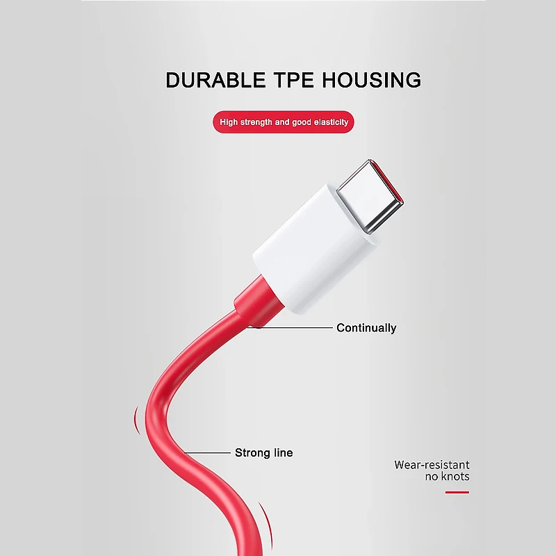 Оригинальный зарядный кабель Oneplus Warp 30 Вт зарядное устройство типа C 6A быстрая