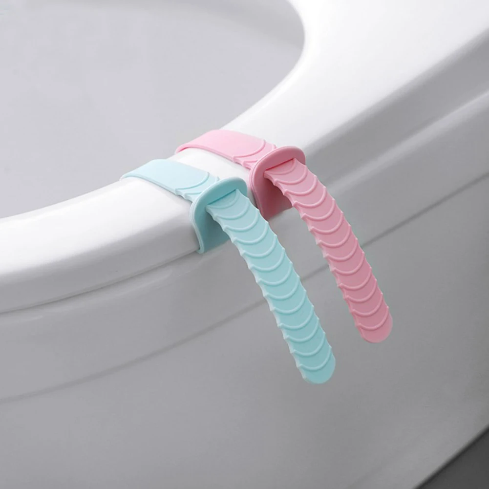 

1pc Plastic Anti-dirty Toilet Lifter Sanitary Closestool Seat Cover Lid Handle Sticker Lifting Device Home Bathroom Accessories