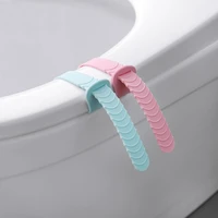 1pc plastic anti dirty toilet lifter sanitary closestool seat cover lid handle sticker lifting device home bathroom accessories