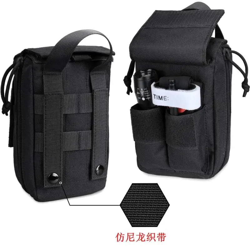 Outdoor Tactical Medical Kit First Aid Kit Field Survival Accessory Kit MOLLE Module Quick Release Rescue Waist Bag