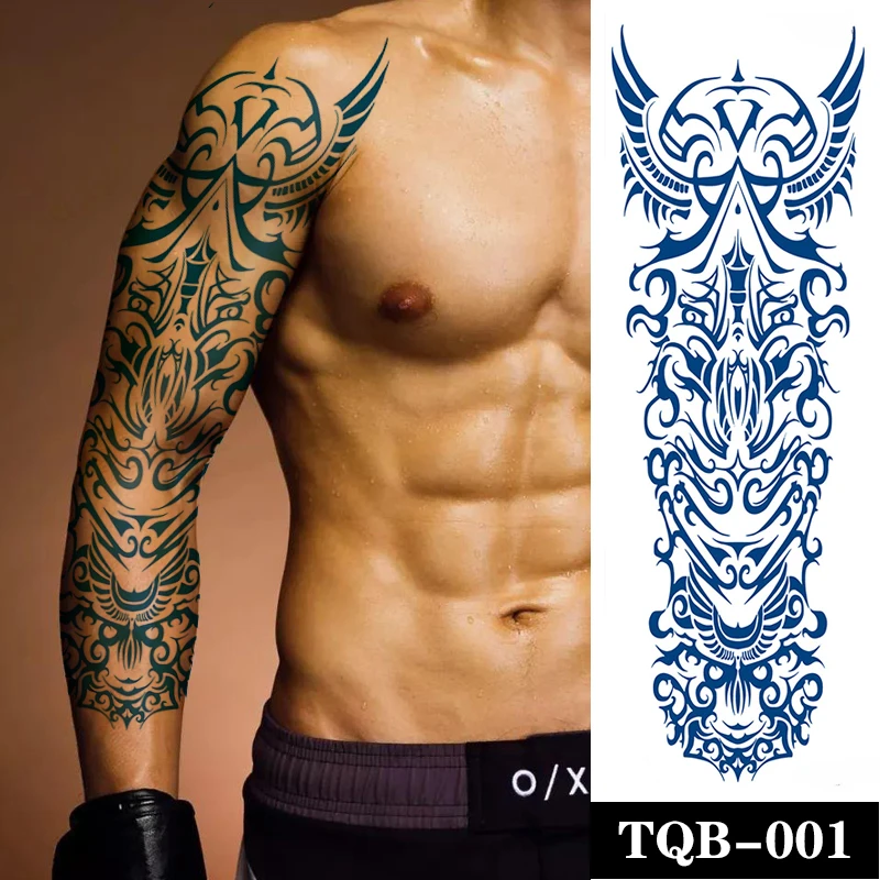 Большой руки сок стойкие чернила 10-15 дней рукав тату Тотем водостойкая наклейка искусственная татуировка для боди-арта для женщин и мужчин