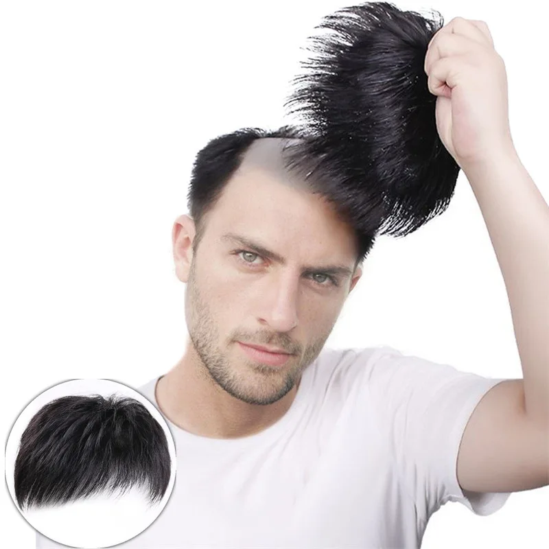 

Wig patch, simulated hair, men's top hair patch, bald forehead, covering white hair, natural and breathable