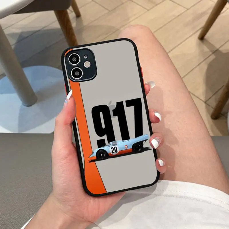 

Racing Gulf 68 Phone Case for iPhone X XR XS 7 8 Plus 11 12 13 pro MAX 13mini Translucent Matte Case