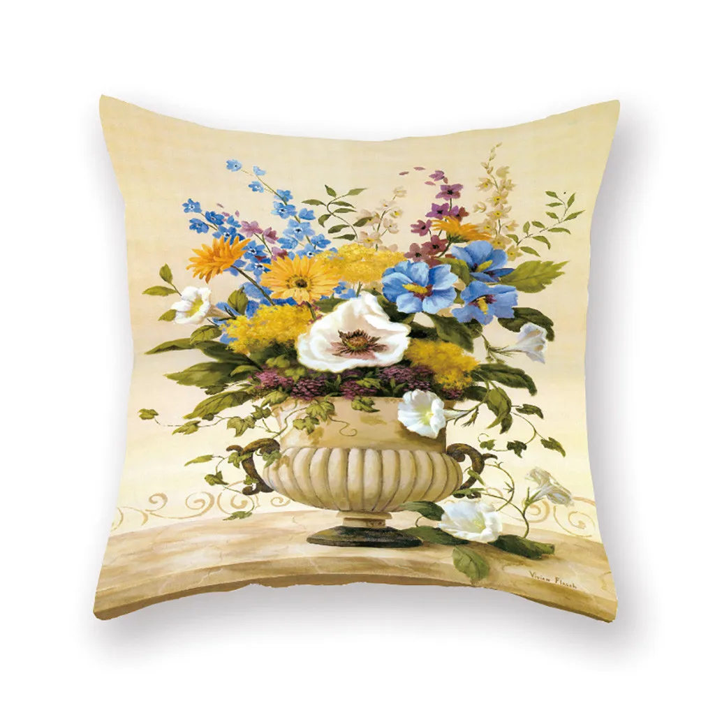 

Beauty Silk Pillowcase Flowers Flower Pillowcase Peach Leather Living Bed Throw Pillows Decorative Set Leopard Silk Pillowcase