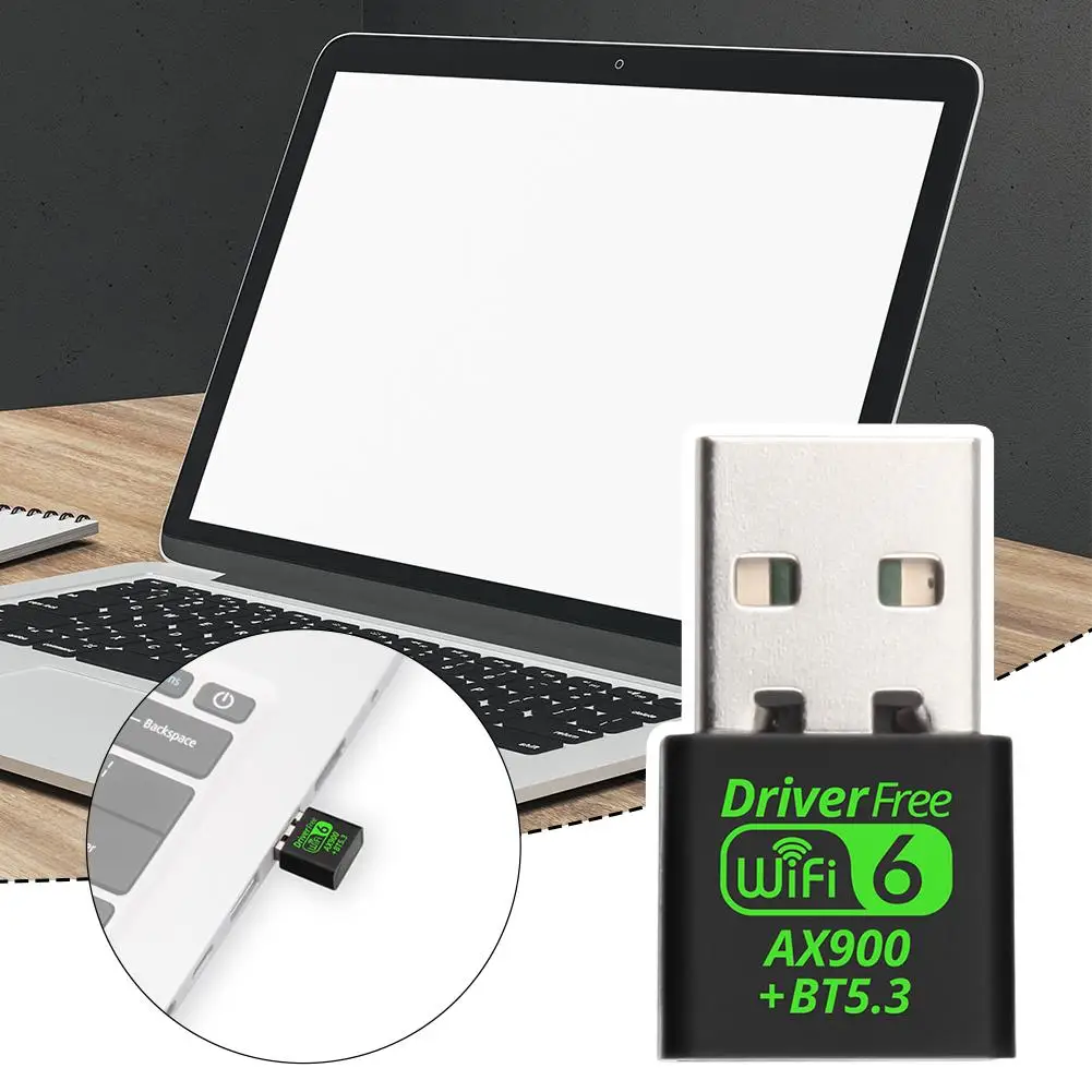 Wi-Fi 6 AX900 Bluetooth 5 3 USB адаптер беспроводная сетевая карта 2 4G и 8 ГГц антенна для