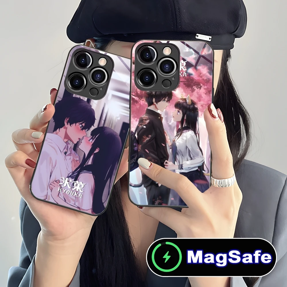 Hyouka Chitanda Oreki Чехол для мобильного телефона iPhone 16 15 14 13 12 11 Pro Max Plus Mini MagSafe