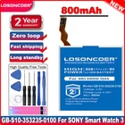 LOSONCOER 800 мАч GB-S10-353235-0100 батареи для SONY SmartWatch 3 SW3 GB-S10 3SAS SWR50 S10 батарея хорошего качества