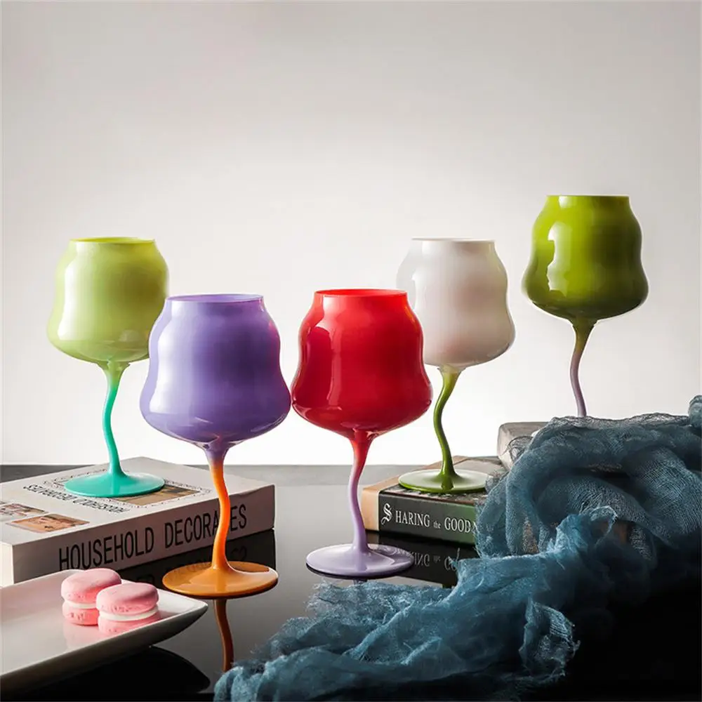 

Sparkling Wine Glass Cream Goblet Medieval Retro Crystal Glass Home Decorative Cup Juice Cup For Cold Drink Dinning Bar Glass