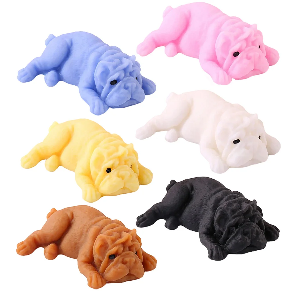 

6 Pcs Pinch Music Toy Dog Shaped Kids Toys Bulk Cartoon Squeeze Adorable Fidget
