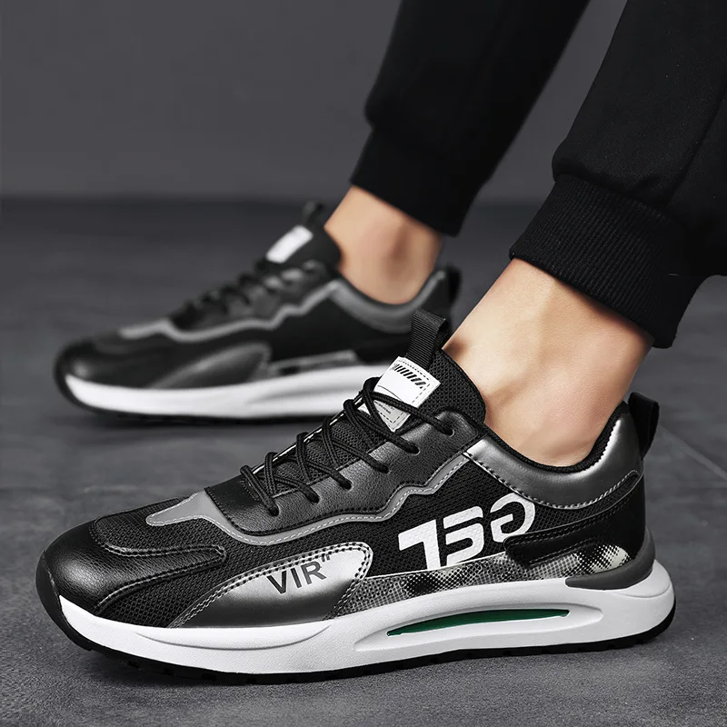 

Man's Chunky Sneakers Breathable Wedge Dad Shoes INS Hot Harajuku Style Lace-Up Mesh Sneakers Brand Men Running Shoes