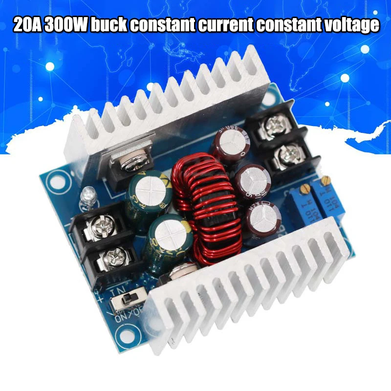 

300W 20A DC-DC Buck Converter Step Down Module Constant Current LED Driver Power Step Down Voltage Module Electrolytic Capacitor