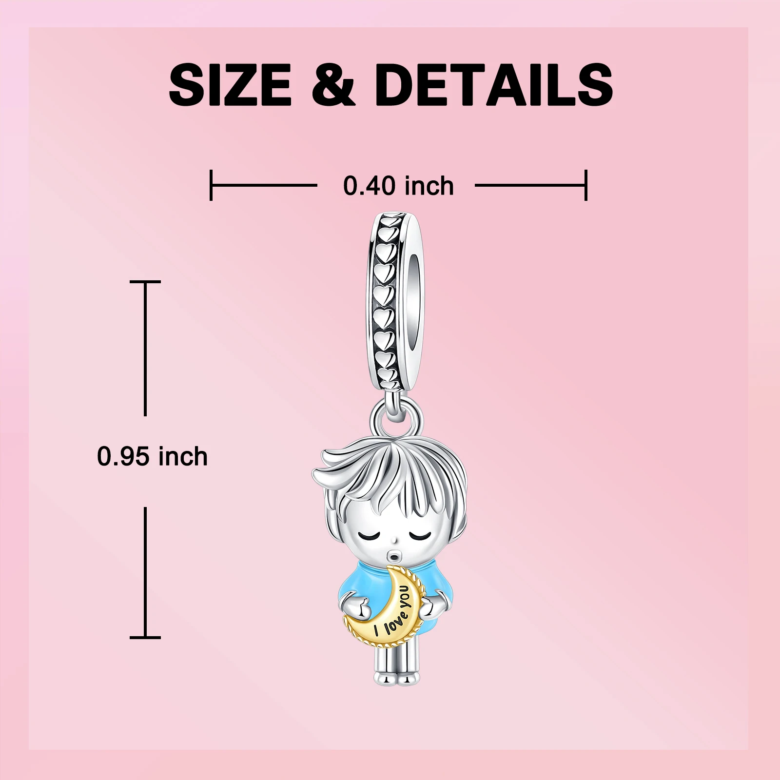 Подвеска-Шарм Я тебя люблю из серебра 925 пробы