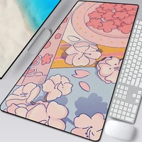 Large Anime Pink Mousepad Gamer Cute Kawaii XXL Gaming Mouse Pad Rubber Otaku Locking Edge Big Fashion Laptop Notebook Desk Mat