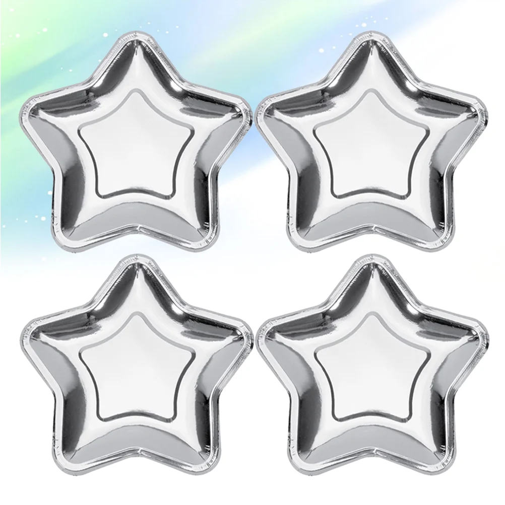 

Plates Paper Gold Star Dinner Party Christmas Plate Supplieslittle Disposable Dessert Reveal Gender Decorations Shower Baby Bulk