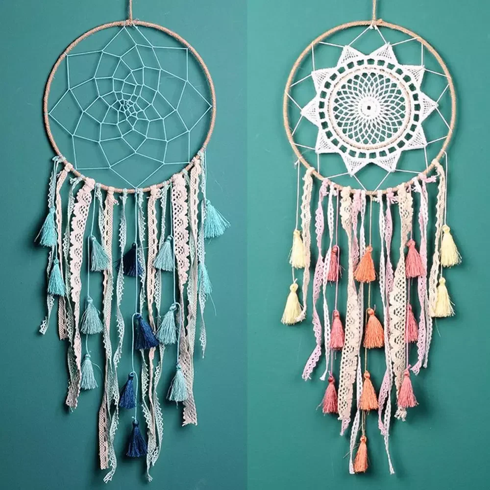 

NEW2022 Nordic Tassel Dream Catcher Room Decoration Bedroom Decor Girls Room Decor Pink Blue White Gift For Women