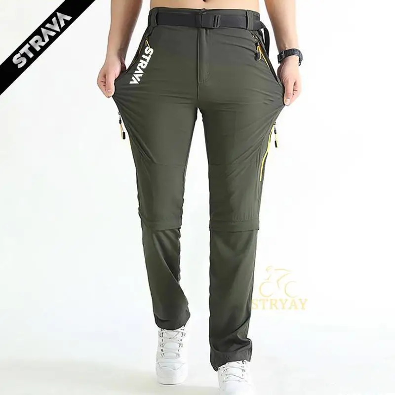 

Waterproof Strava Bike Pants Mtb Trousers Downhill Enduro Motocross Pants Men Shorts Mountain Bicycle Elastic Waist Pants Spring