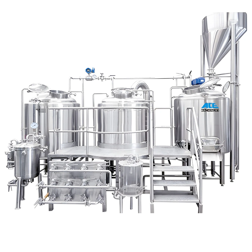 

1000L 2 Vessel Brewhouse 10Bbl Microbrewery Equipment With Steam Generator For Sale