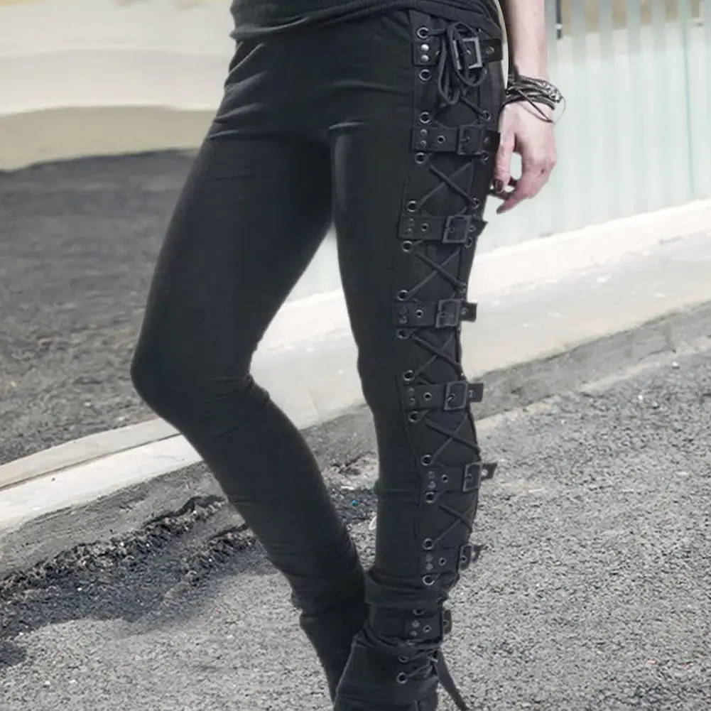 

Stylish Women Pants Drawstring All Match Temperament Slim-fitting Lace-up Pants