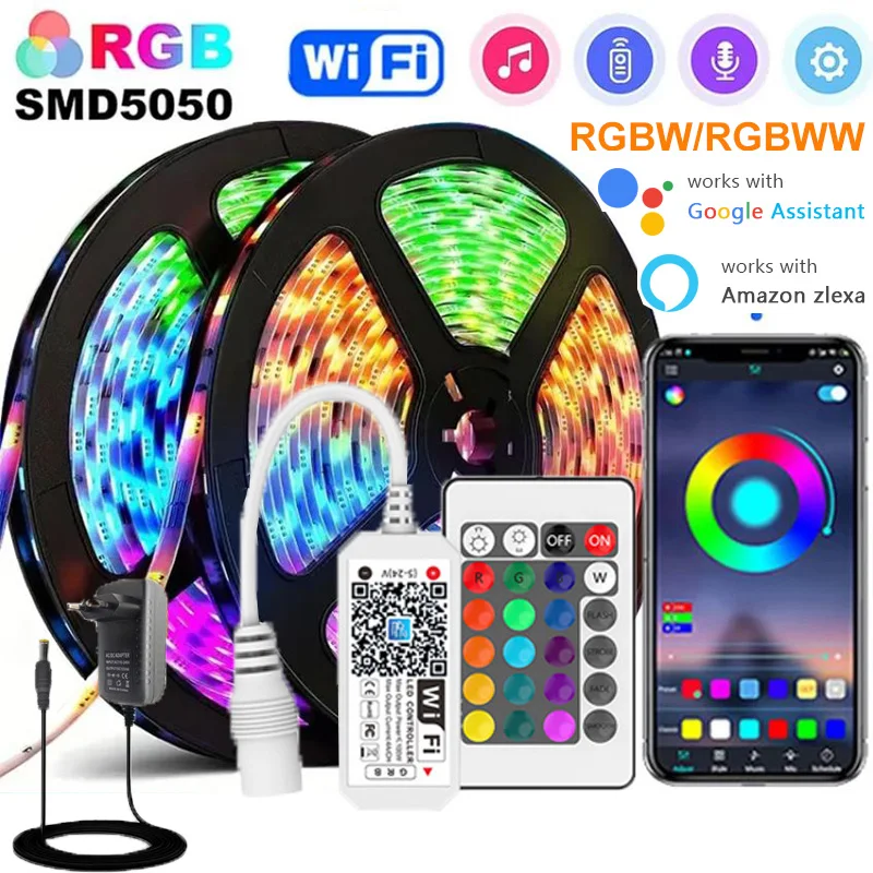 

RGBWW WiFi светодиодная лента 5050 для домашнего декора